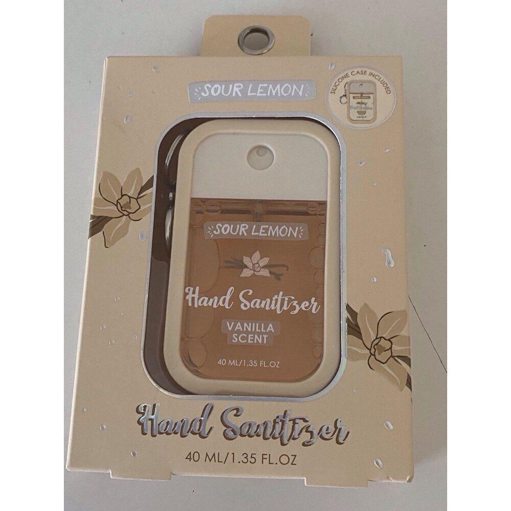 Sour Lemon Scented Hand Sanitizer Spray 1.35  Fl Oz Vanilla‎ Scent NEW